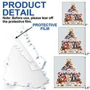 Independence Day,America 250th,Christmas,Proud,Family,Icon - Snowman 250 Years Of Freedom America Anniversary - Personalized Custom Shaped Acrylic Ornament