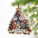 Independence Day,America 250th,Christmas,Proud,Family,Icon - Snowman US Family 250 Years Of Freedom Anniversary - Personalized Embossed Ornament