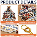 Independence Day,America 250th,Christmas,Proud,Family,Icon - Snowman US Family 250 Years Of Freedom Anniversary - Personalized Embossed Ornament