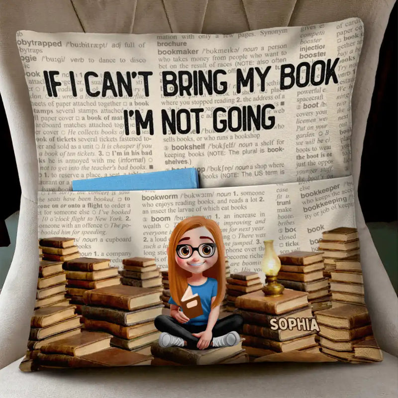Reading,Gift For Yourself - So Many Books So Little Time - Personalized Pocket Pillow