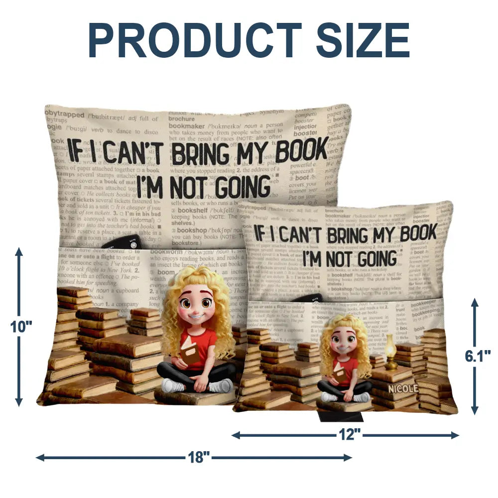 Reading,Gift For Yourself - So Many Books So Little Time - Personalized Pocket Pillow