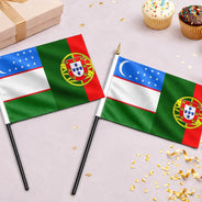 Gift For Couples, Proud, Summer Soccer Games - Soccer Couple Country Flag - Personalized Handheld Flag