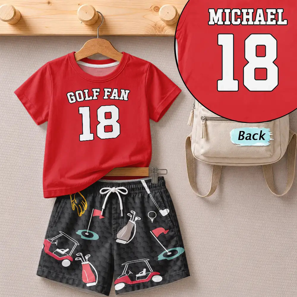 Gift For Kids, Summer, Football (Soccer), Confident, Summer Soccer Games, Custom Text - Soccer Football Baseball Basketball Son Daughter, Sport Lovers - Personalized Kids Clothing Set