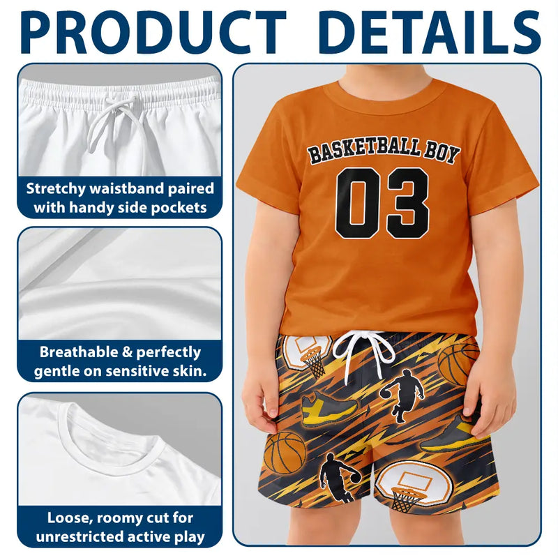 Gift For Kids, Summer, Football (Soccer), Confident, Summer Soccer Games, Custom Text - Soccer Football Baseball Basketball Son Daughter, Sport Lovers - Personalized Kids Clothing Set