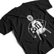 Gift For Father,Gift For Grandpa,Football (Soccer),Non-Eng,Icon,Confident - Soccer Football Dad Papa Kids Backside Line Art - Personalized T Shirt