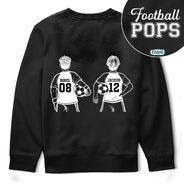 Gift For Father,Gift For Grandpa,Football (Soccer),Non-Eng,Icon,Confident - Soccer Football Dad Papa Kids Backside Line Art - Personalized T Shirt