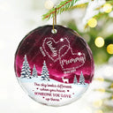 Gift For Yourself,Memorial,Pet Lovers,Pet Mom,Pet Dad,Gift For Women,Gift For Men,Family,Sad - Someone You Love Up There - Personalized Circle Glass Ornament