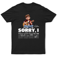 Guitar,Gift For Yourself,Funny - Sorry I D G A F Chord 3D Effect Fun Guitar Player - Personalized T Shirt