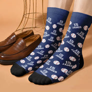 Football (Soccer), Gift For Yourself, Confident, Icon - Sports Pattern Soccer Baseball Volleyball Basketball - Personalized Crew Socks