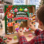 Adorable,Christmas,Custom Text,Gift For Kids - Squishy 24 Days Of Dumpling Festive Gift For Kids - Personalized Christmas Countdown Advent Calendar