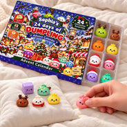 Adorable,Christmas,Custom Text,Gift For Kids - Squishy 24 Days Of Dumpling Festive Gift For Kids - Personalized Christmas Countdown Advent Calendar