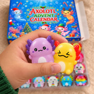 Adorable,Christmas,Gift For Kids,No Custom - Squishy Axolotl Gift For Kids - Personalized Winter Christmas Countdown Advent Calendar
