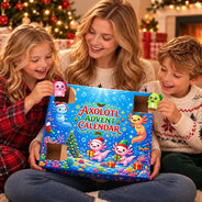 Adorable,Christmas,Gift For Kids,No Custom - Squishy Axolotl Gift For Kids - Personalized Winter Christmas Countdown Advent Calendar