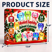 Adorable,Christmas,Gift For Kids,No Custom - Squishy Axolotl Gift For Kids - Personalized Festive Christmas Countdown Advent Calendar