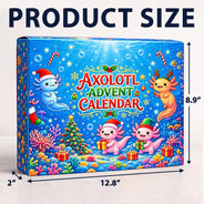 Squishy Axolotl Gift For Kids - Winter Christmas Countdown Advent Calendar