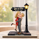 Gift For Couples,Gift For Husband,Gift For Wife,Gift For Boyfriend,Gift For Girlfriend,LGBT,Love,Dog Couple,Pet Couple - Standing Couple You And Me We Got This Under The Light - Personalized Custom Shaped Wooden Plaque