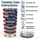 Gift For Brothers,Happy - Star & Stripes Once A Brother Always A Brother - Personalized Tumbler