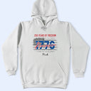 America 250th, Gift For Men, Happy, Gift For Yourself, Independence Day, Gift For Women - Stars And Stripes 250 Years Of Freedom - Personalized T Shirt