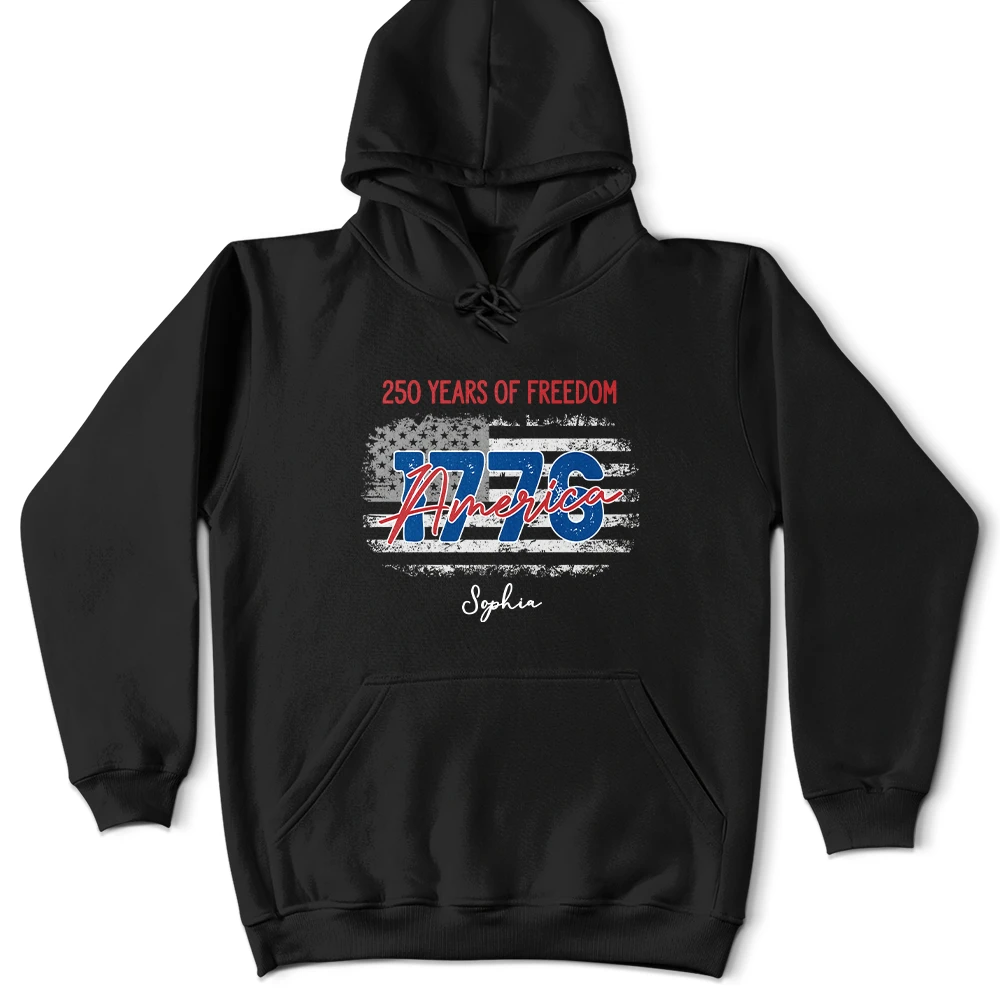 America 250th, Gift For Men, Happy, Gift For Yourself, Independence Day, Gift For Women - Stars And Stripes 250 Years Of Freedom - Personalized T Shirt