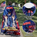 America 250th,Independence Day,Gift For Yourself,Proud,Custom Text - Stars And Stripes America 250th Semiquincentennial - Personalized Costume Cape