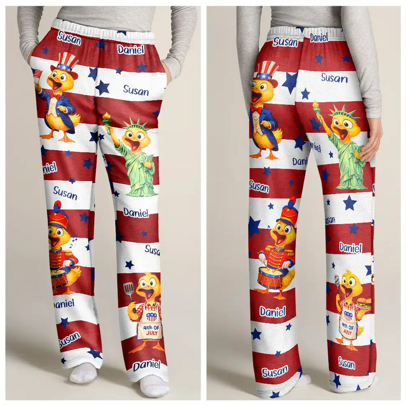Gift For Yourself,Family,Happy,Independence Day - Stars And Stripes America Silly Goose - Personalized Pajama Pants
