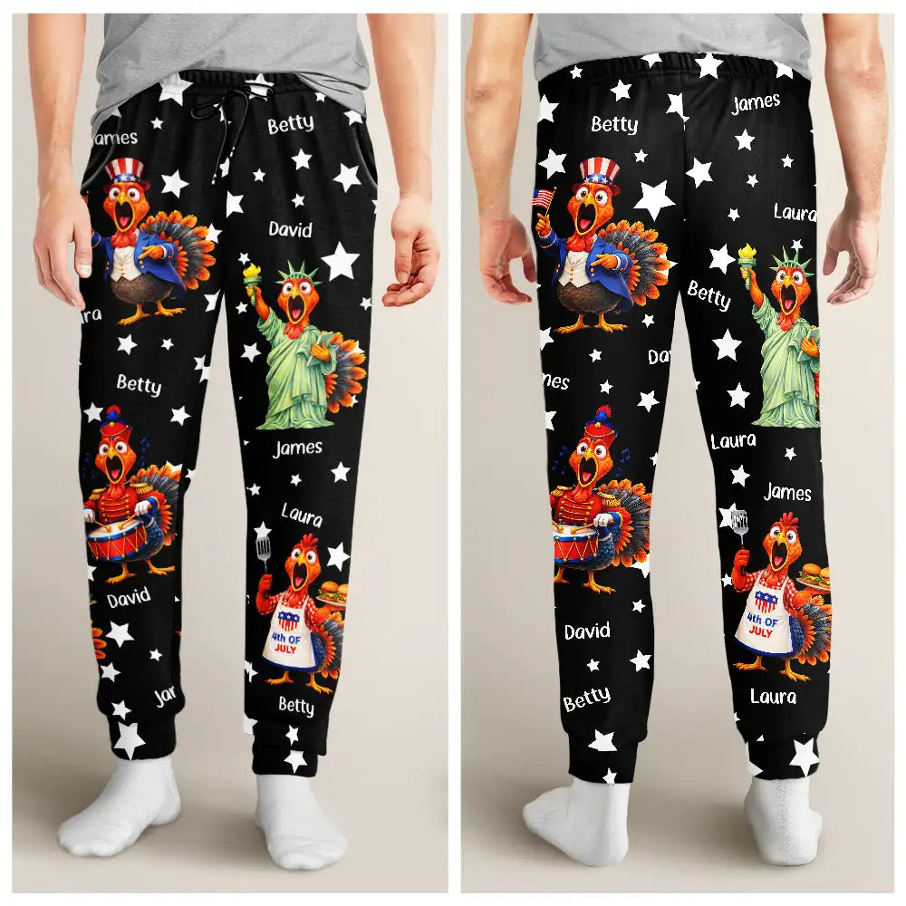Gift For Yourself,Family,Happy,Independence Day - Stars And Stripes America Silly Goose - Personalized Pajama Pants