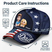 Independence Day,Gift For Father,Gift For Husband,Happy - Stars And Stripes Best Dad Ever - Personalized Classic Cap