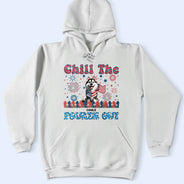 Stars And Stripes Chill The Fourth Out - Personalized T Shirt