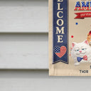 Independence Day,America 250th,Dog Lovers,Dog Mom,Dog Dad,Family,Happy,Cat Lovers,Cat Mom,Cat Dad,Pet Lovers,Pet Mom,Pet Dad - Stars And Stripes Dog Bless America - Personalized Flag