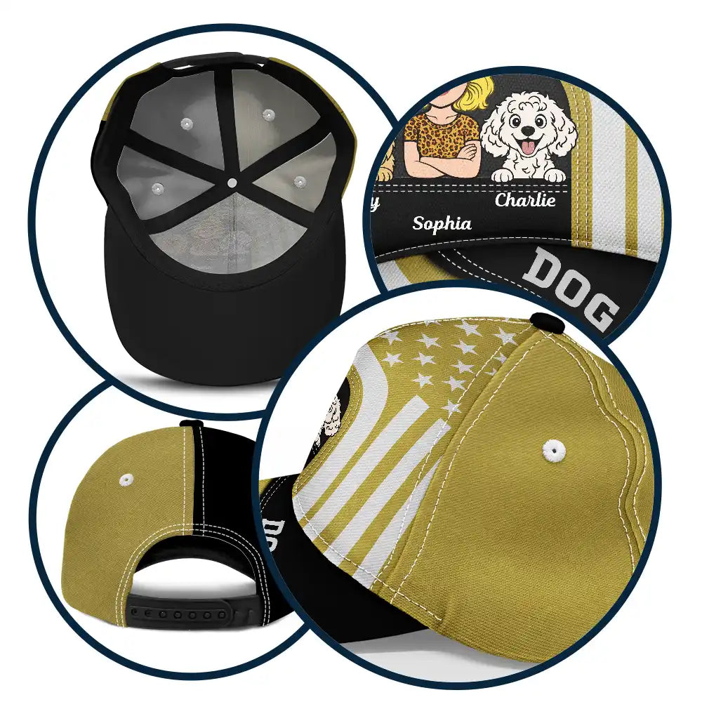 Pet Dad,Pet Mom,Independence Day,Vector,Confident - Stars And Stripes Dog Cat Dad Mom Retro Style Pet Lover - Personalized Classic Cap