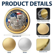America 250th,Independence Day,No Custom,Gift For Yourself,Proud - Stars And Stripes Eagle America 250th Anniversary - Commemorative Keepsake Coin