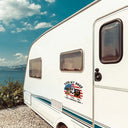 America 250th,Dog Dad,Dog Mom,Dog Lovers,Happy,Cat Dad,Cat Lovers,Cat Mom,Pet Dad,Pet Mom,Pet Lovers,Independence Day - Stars And Stripes Even My Dog Loves America 250 - Personalized Decor Decal