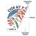 America 250th,Dog Dad,Dog Mom,Dog Lovers,Happy,Cat Dad,Cat Lovers,Cat Mom,Pet Dad,Pet Mom,Pet Lovers,Independence Day - Stars And Stripes Even My Dog Loves America 250 - Personalized Decor Decal