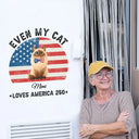 America 250th,Dog Dad,Dog Mom,Dog Lovers,Happy,Cat Dad,Cat Lovers,Cat Mom,Pet Dad,Pet Mom,Pet Lovers,Independence Day - Stars And Stripes Even My Dog Loves America 250 - Personalized Decor Decal