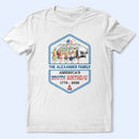 Independence Day, America 250th, Family, Camping, Happy - Stars And Stripes Family Camping - Personalized T Shirt