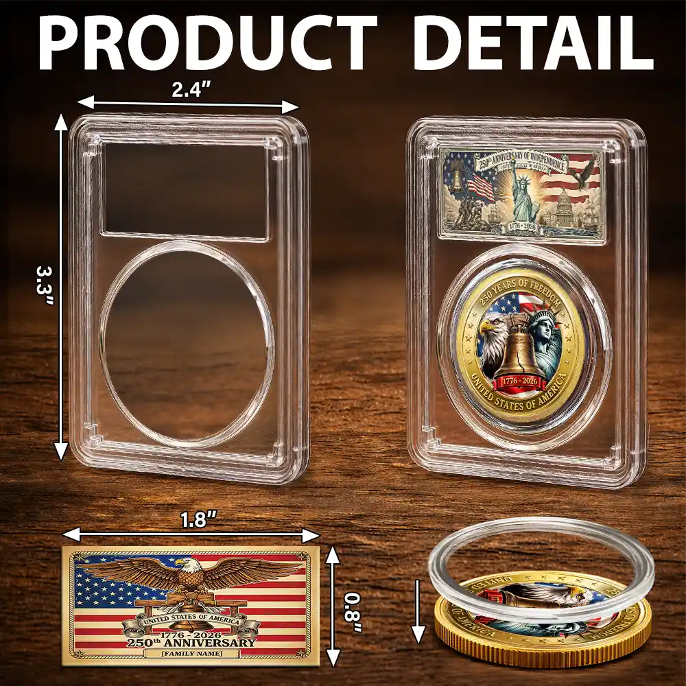 America 250th,Independence Day,No Custom,Gift For Yourself,Proud - Stars And Stripes Liberty Bell 250 Years Of America - Commemorative Keepsake Coin