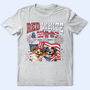Stars And Stripes Red White & Woof - Personalized T Shirt