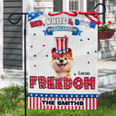 Independence Day,America 250th,Dog Lovers,Dog Mom,Dog Dad,Family,Happy - Stars And Stripes Red White & Woof 250 Years - Personalized Flag