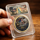 America 250th,Independence Day,Gift For Yourself,Proud,Custom Text - Stars And Stripes USA Eagle 250th - Personalized Commemorative Keepsake Coin