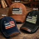 Gift For Father, Independence Day, Proud, Icon - Stars & Stripes American Dad Grandpa - Personalized Vintage Baseball Cap