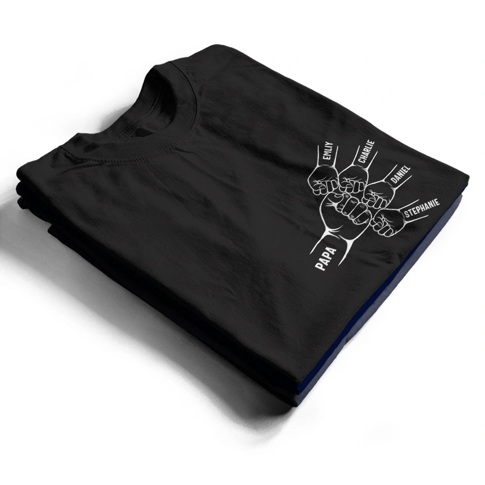 Gift For Father,Dad - Children,Independence Day,Icon,Proud - Stars & Stripes Best Dad Ever Fist Bumps - Personalized T Shirt