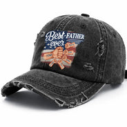 Happy,Gift For Father,Gift For Grandpa,Gift For Men,Independence Day,America 250th,Icon,Adorable - Stars & Stripes Best Dad Grandpa Ever Fist Bump - Personalized Distressed Cap