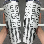 Gift For Father, Happy, Dad - Children - Stars & Stripes Dad Grandpa We Love You - Personalized Engraved 40oz Tumbler