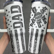 Gift For Father,Dad,Children - Stars & Stripes Dad The Man The Myth The Legend - Personalized Engraved 40oz Tumbler