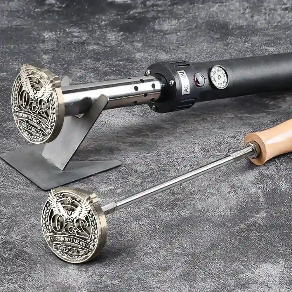 Family, Happy, Independence Day, America 250th - Stars & Stripes Eagle USA 250 - Personalized Grilling Branding Stamp