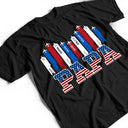 Independence Day,America 250th,Gift For Grandpa,Gift For Father,Icon - Stars & Stripes Grandma Grandpa 250th Anniversary - Personalized T Shirt