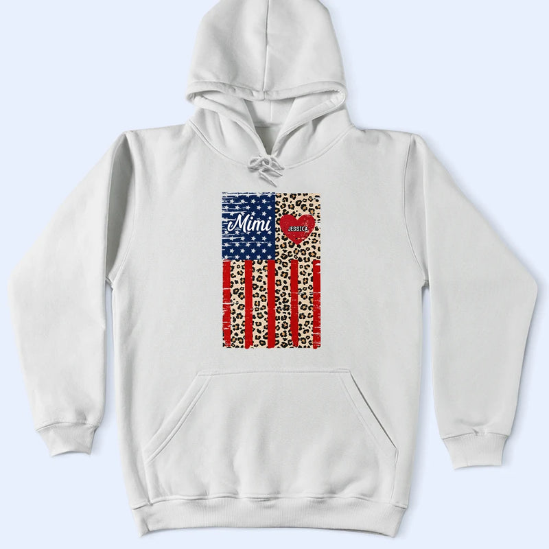 Gift For Grandma, Grandma - Grandkids, Independence Day, Happy - Stars & Stripes Grandma Mimi - Personalized T Shirt