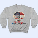 Gift For Grandma,Grandma,Grandkids,Independence Day,Happy - Stars & Stripes Grandma's Blessing - Personalized T Shirt