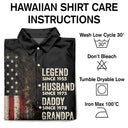 Independence Day,Gift For Father,Gift For Grandpa,Top Market,Proud - Stars & Stripes Legend Husband Dad Papa - Personalized Hawaiian Shirt