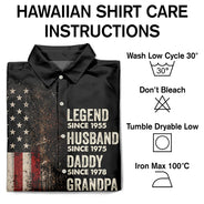 Independence Day,Gift For Father,Gift For Grandpa,Top Market,Proud - Stars & Stripes Legend Husband Dad Papa - Personalized Hawaiian Shirt